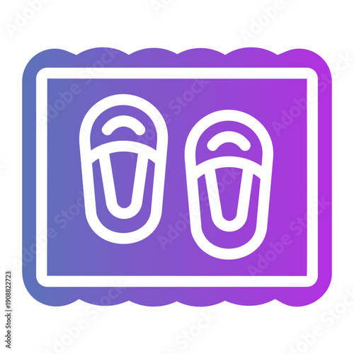House slippers Line Gradient Icon