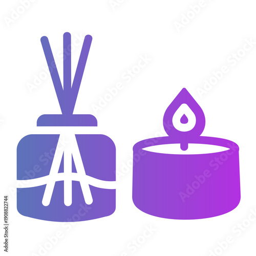 Scented candle Line Gradient Icon