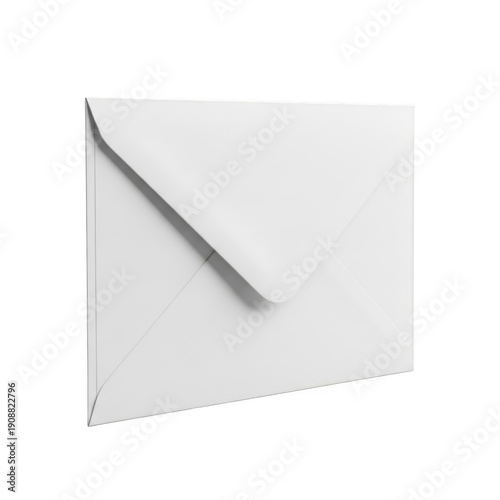 White envelope isolated on transparent background