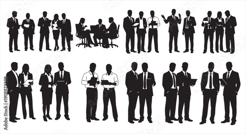 Professional Business Team in Formal Attire – Corporate Leadership and Collaboration Success Concept