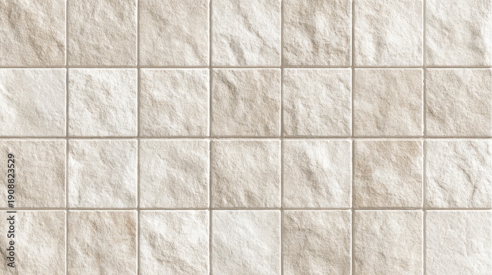 Fototapeta premium Neutral Tone Matte Ceramic Tile Texture: Abstract Surface Pattern, Subtle Stone Finish, Clean Daylight Texture Background