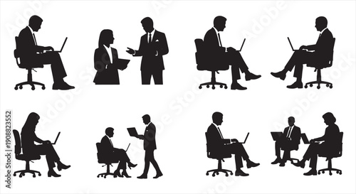 Professional Business Team in Formal Attire – Corporate Leadership and Collaboration Success Concept