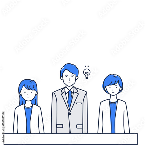 Business meeting with new ideas and inspiration(get a sudden idea）