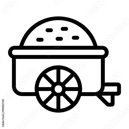 grain cart Line Icon