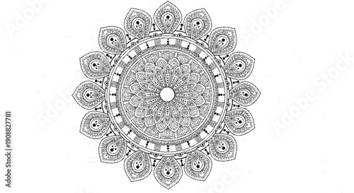 Detailed mandala design for art projects