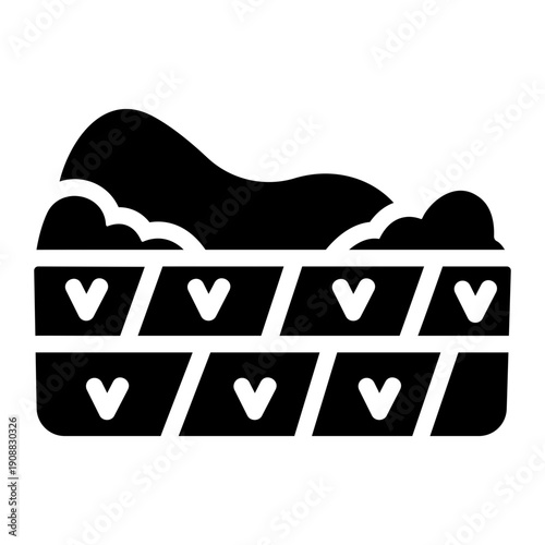 rice paddy Solid icon