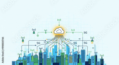 Glowing white spiral galaxy with curved lines and stars on dark blue background cosmic abstract concept