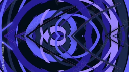 Wallpaper Mural Abstract Blue Purple Circular Kaleidoscope Motion. Torontodigital.ca