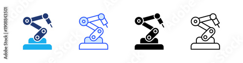 Machine Multiple Style Icon Set Vector 