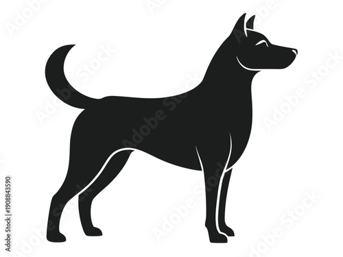 black dog silhouette