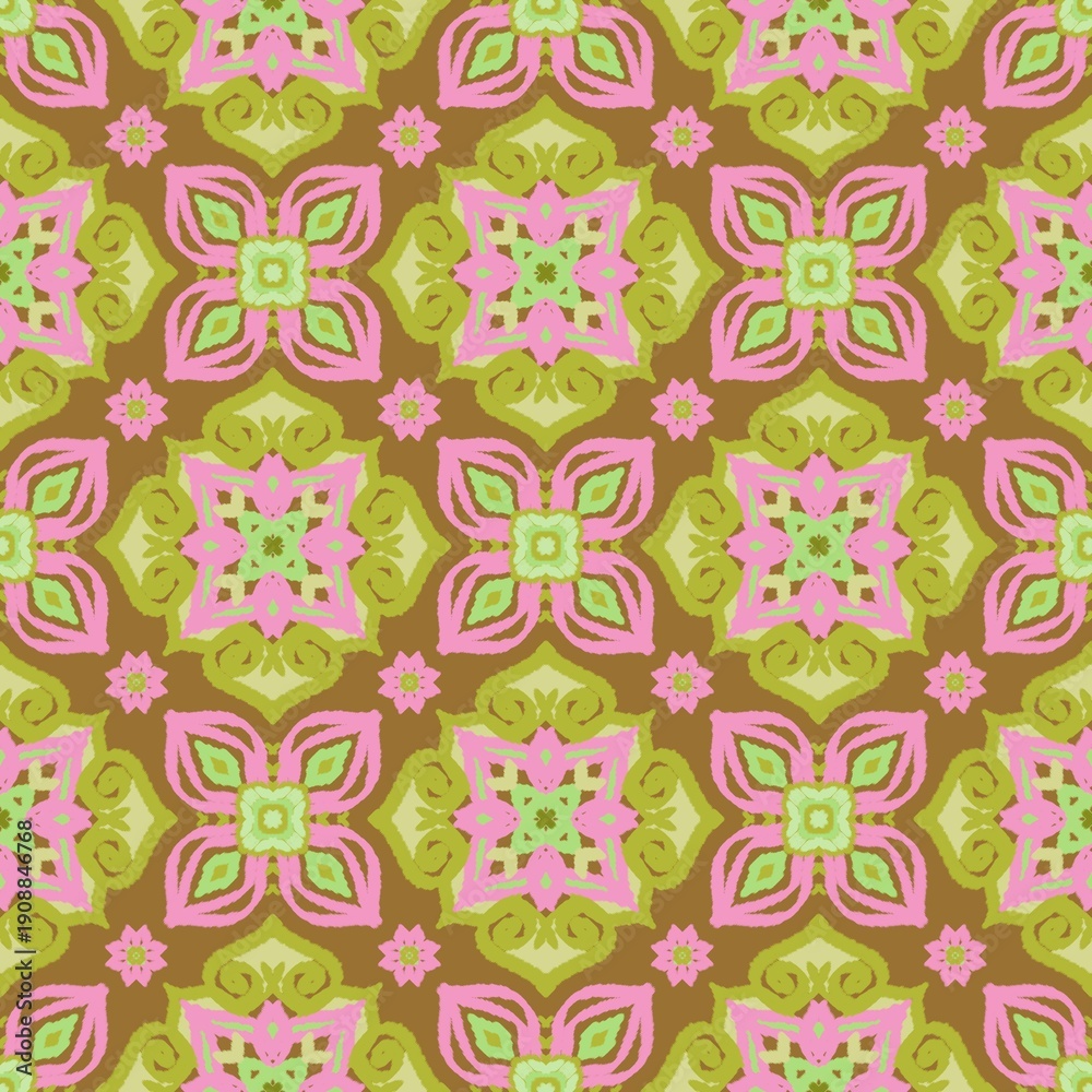 Fototapeta premium Seamless pattern with flowers 
