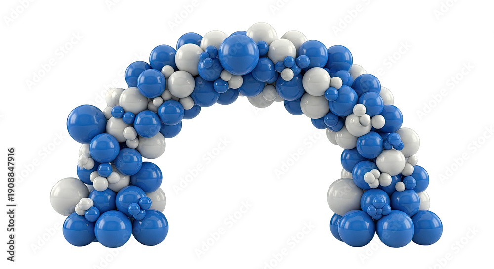 Fototapeta premium Blue and White Balloon Arch