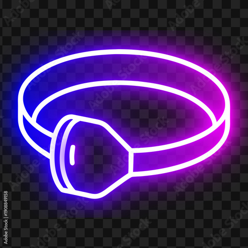Bright Neon Headlamp Outline