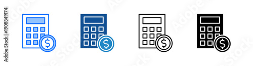 Budgeting Multiple Style Icon Set 