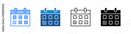 Calendar Multiple Style Icon Set 