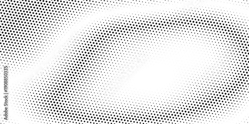 Monochrome halftone background with a gradient of dots creating a modern and minimalist design element EPS vector