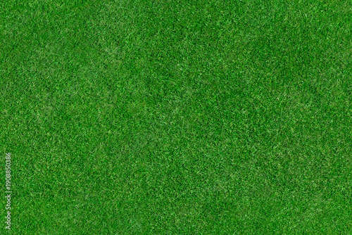 Grass – seamless aerial top view texture of green sports field grass pitch. Background for golf, soccer, football or rugby turf.