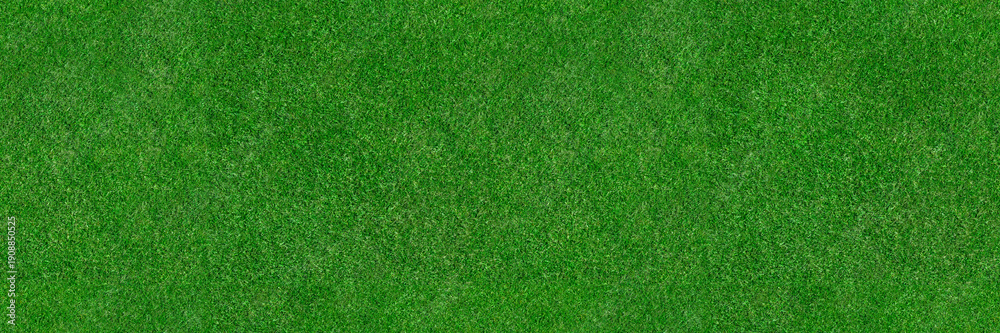 Fototapeta premium Grass – seamless aerial top view texture of green sports field grass pitch. Background for golf, soccer, football or rugby turf.