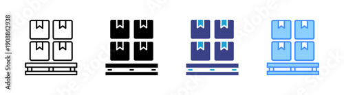 Goods icon set multiple style collection