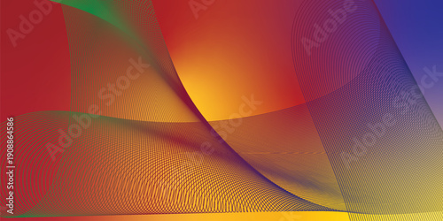 Abstract red yealllow and navy background with flowing lines and light creating a modern digital wallpaper design