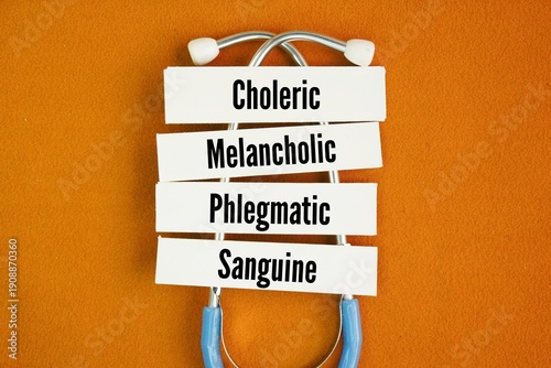 Obraz na plátne The history of the 4 basic temperaments Hippocrates named the four personality t