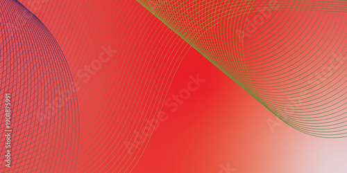 Red and pink abstract shape background with grainy gradient and black noisy texture wide banner design