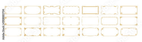 Set of decorative horizontal frames and borders, ornament for menu, certificate, invitation, photo, diploma, portfolio, advertisement