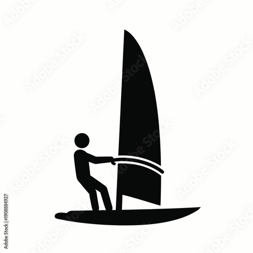 Sailing ship silhouette on the sea with sailboat and yacht design vector illustration