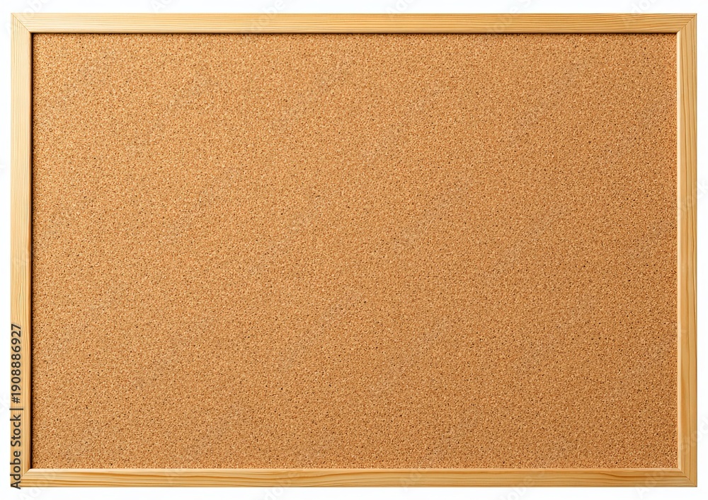 Fototapeta premium Natural Cork Bulletin Board with Light Wood Frame cork board