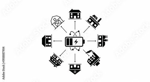 Renewable energy powers diverse buildings in a connected community