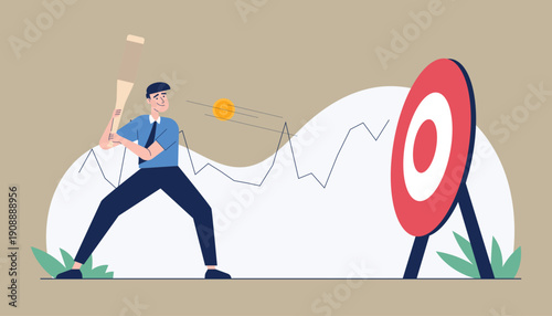 Business Goal Hitting Concept