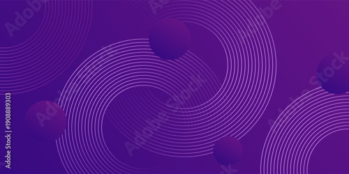 Simple purple abstract background with circle line motif
