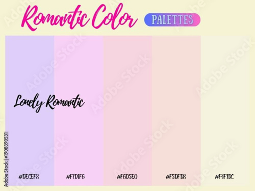Romantic color palette suitable for any occasion creating timeless emotional comforting calm
