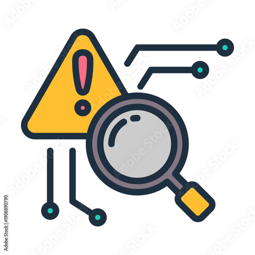 Risk Assessment Icon - Lineal Color