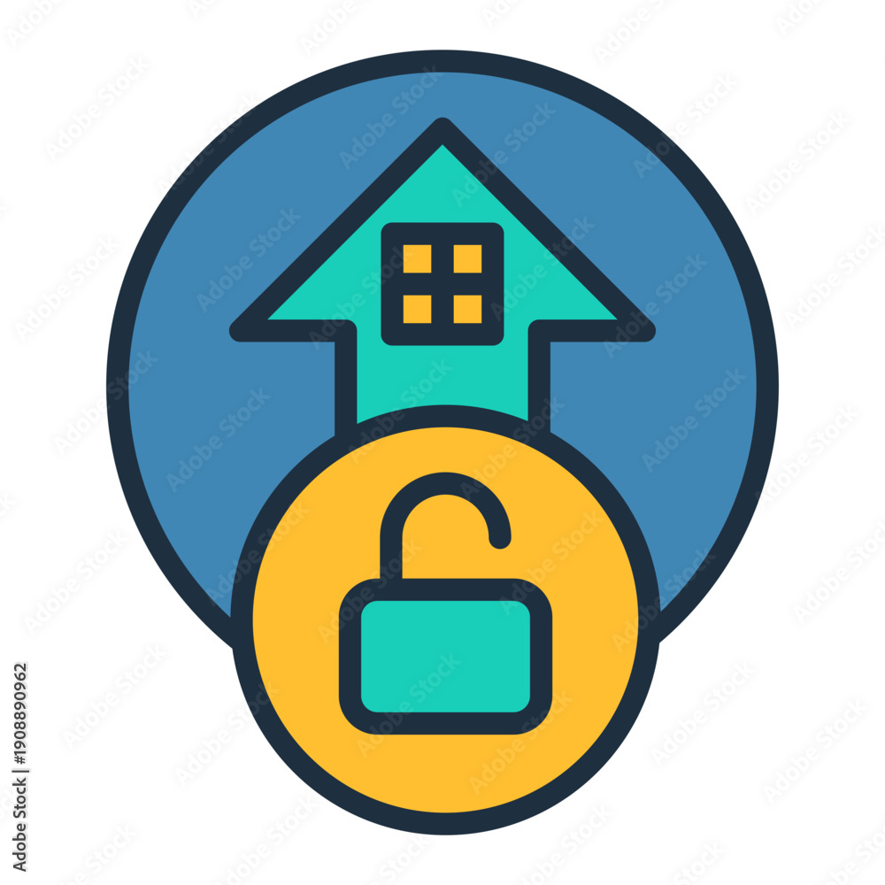 Obraz premium Incident Isolation Icon - Lineal Color