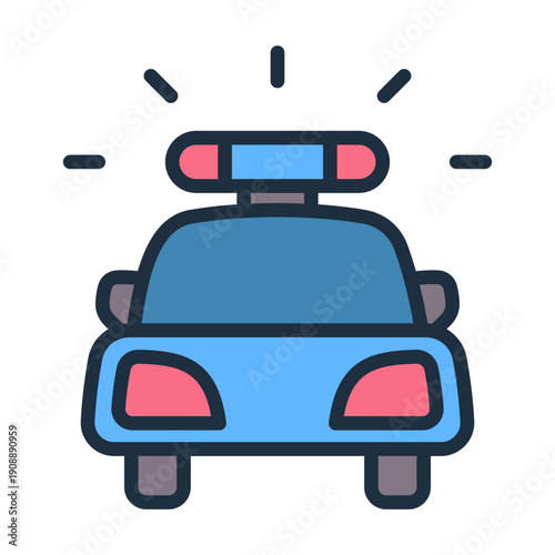 Security Patrol Icon - Lineal Color