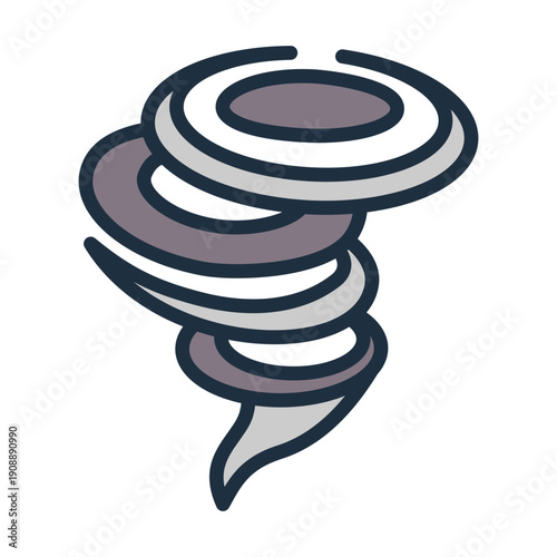 Hurricane Icon - Lineal Color