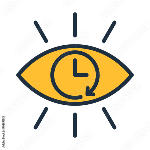 Real Time Monitoring Icon - Lineal Color