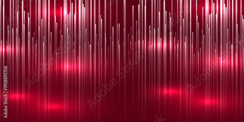 Dynamic Red Neon Speed Lines Abstract Background With White Stripes For Tech And Futuristic Design eps10