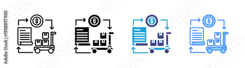 Purchasing  icon set multiple style collection