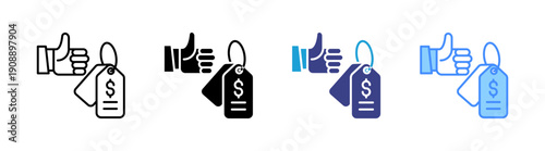 Best Price icon set multiple style collection