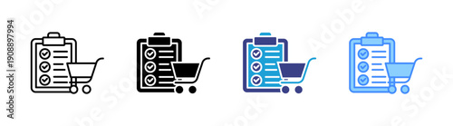 Purchase Order icon set multiple style collection
