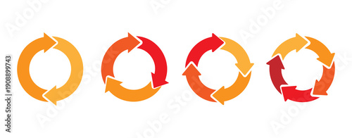 Fotografia Circular arrow icon set