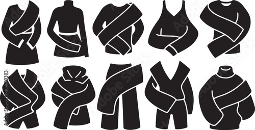 Various clothing items with creative folded sleeves designs