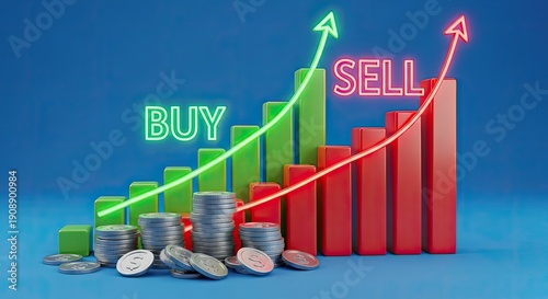 Wallpaper Mural Understanding the dynamics of buying and selling in financial markets and investment strategies Torontodigital.ca