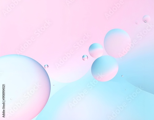 Gentle pastel bubbles drift across soft, ethereal gradients