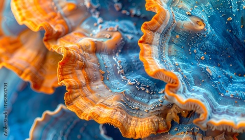 Abstract macro view of textured, layered organic material