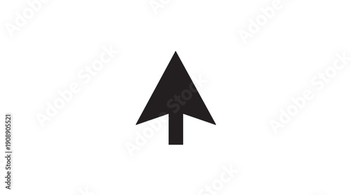 Free Download Black Up Arrow Icon Vector - GFXLoad