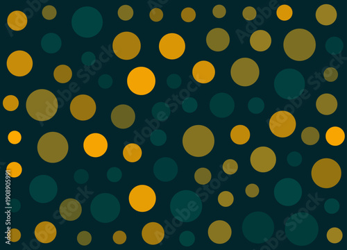 Abstract Dark Background with Colorful Circles Pattern.