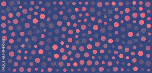 Abstract Pink and Blue Dot Pattern.